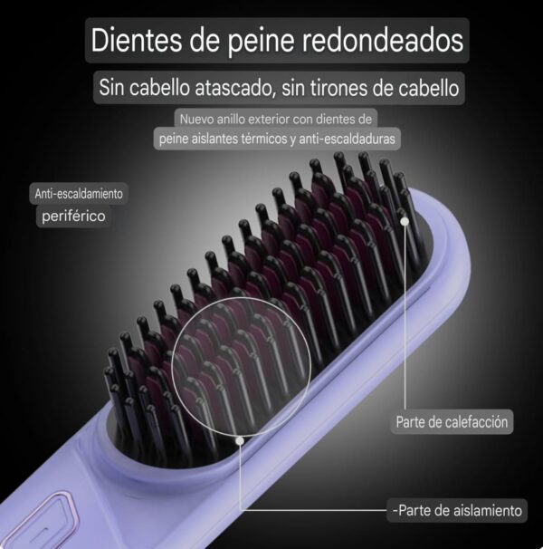 Mini Cepillo Alisador de Pelo - Caliente - Imagen 3