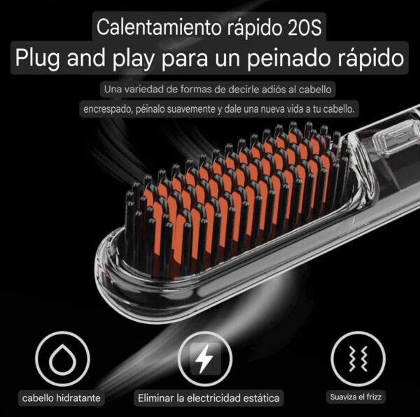 Mini Cepillo Alisador de Pelo - Caliente - Imagen 2