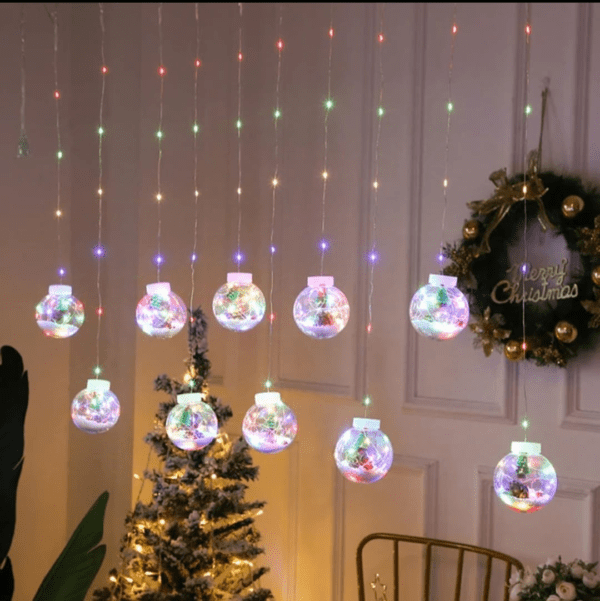 Guirnaldas de Pelotas con Luces LED Con PAPA NOEL - Imagen 3