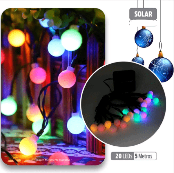 LED DE NAVIDAD SOLAR colorido